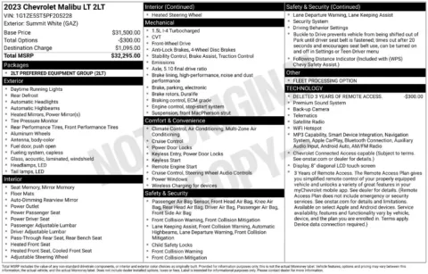 Photos of 2023 Chevrolet Malibu LT for sale in Plainwell, MI at Zeigler Ford of Plainwell