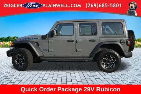 Photos of 2023 Jeep Wrangler Rubicon 4xe for sale in Plainwell, MI at Zeigler Ford of Plainwell
