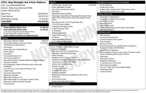 Photos of 2023 Jeep Wrangler Rubicon 4xe for sale in Plainwell, MI at Zeigler Ford of Plainwell