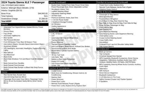 Photos of 2024 Toyota Sienna XLE for sale in Plainwell, MI at Zeigler Ford of Plainwell