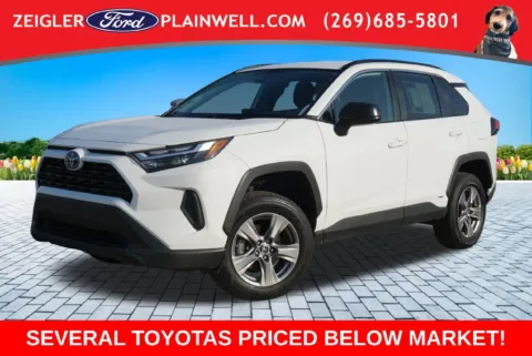 White 2024 Toyota RAV4 Hybrid LE for sale in Plainwell, MI