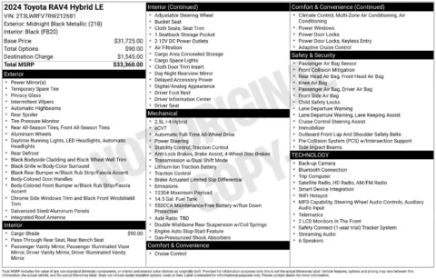 Photos of 2024 Toyota RAV4 Hybrid LE for sale in Plainwell, MI at Zeigler Ford of Plainwell
