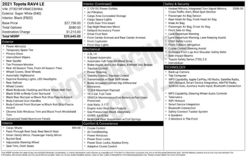 Photos of 2021 Toyota RAV4 LE for sale in Plainwell, MI at Zeigler Ford of Plainwell