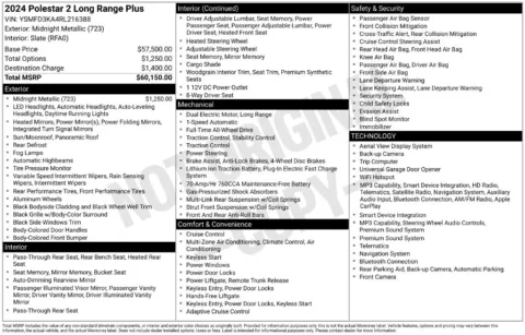 Photos of 2024 Polestar 2 Long Range Dual Motor for sale in Plainwell, MI at Zeigler Ford of Plainwell
