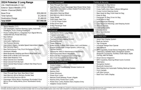 Photos of 2024 Polestar 2 Long Range Dual Motor for sale in Plainwell, MI at Zeigler Ford of Plainwell