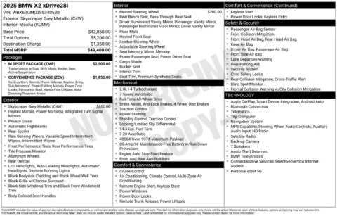 Photos of 2025 BMW X2 xDrive28i for sale in Plainwell, MI at Zeigler Ford of Plainwell