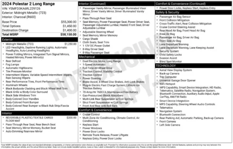 Photos of 2024 Polestar 2 Long Range Dual Motor for sale in Plainwell, MI at Zeigler Ford of Plainwell