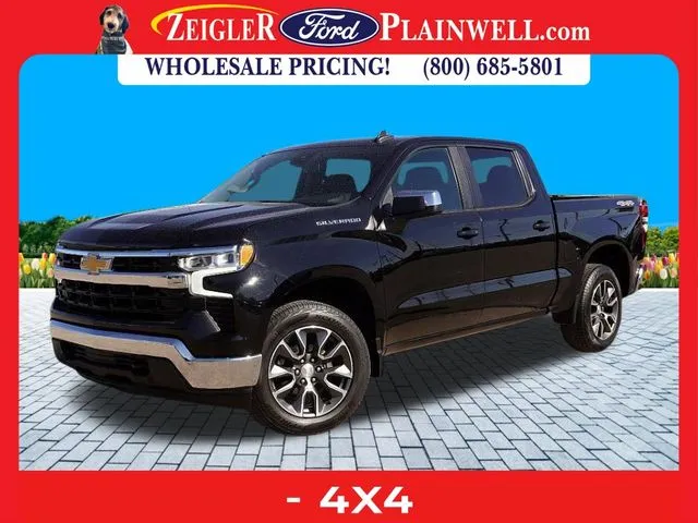 Black 2022 Chevrolet Silverado 1500 LT for sale in Plainwell, MI