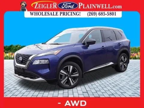 Blue 2022 Nissan Rogue Platinum for sale in Plainwell, MI