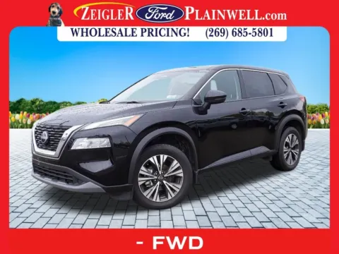 Black 2023 Nissan Rogue SV for sale in Plainwell, MI