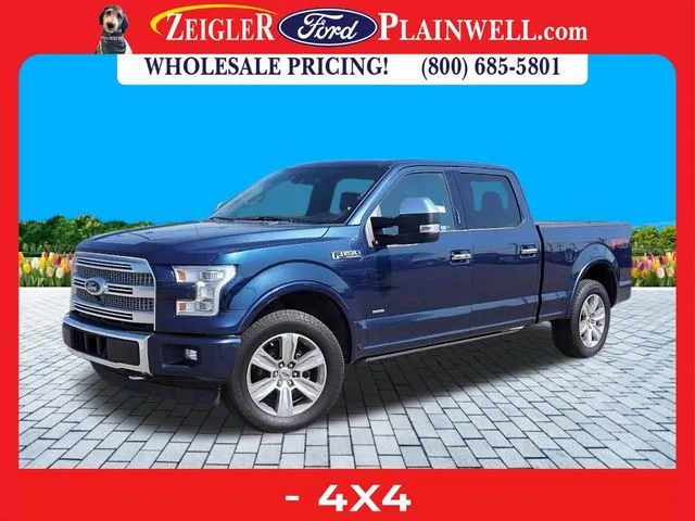 Blue 2017 Ford F-150 Platinum for sale in Plainwell, MI