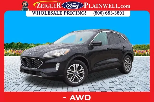 Black 2021 Ford Escape Hybrid SEL for sale in Plainwell, MI