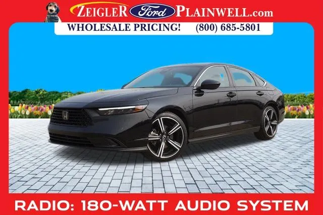 Black 2023 Honda Accord Hybrid Sport for sale in Plainwell, MI