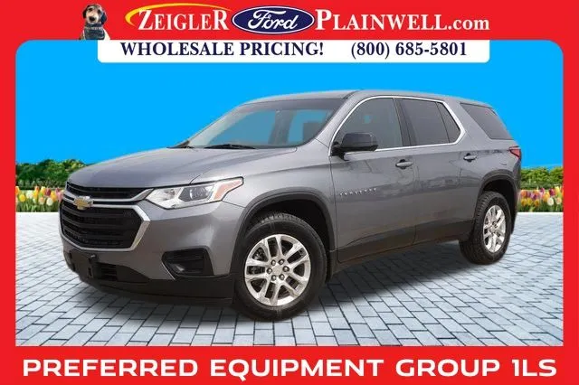 Gray 2021 Chevrolet Traverse LS for sale in Plainwell, MI