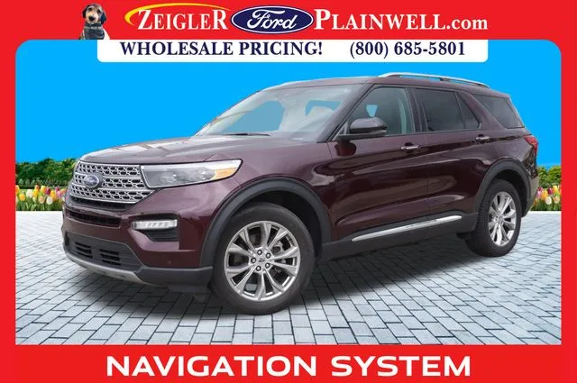 Red 2022 Ford Explorer Limited for sale in Plainwell, MI