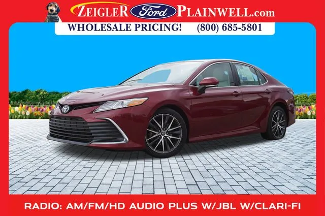 Red 2021 Toyota Camry XLE for sale in Plainwell, MI