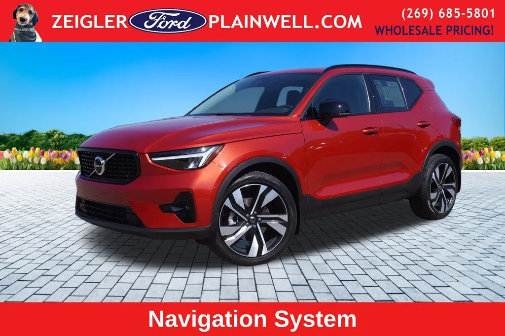 Red 2023 Volvo XC40 B5 Plus Dark Theme for sale in Plainwell, MI