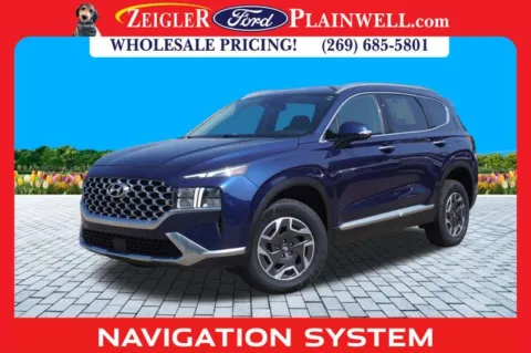 Blue 2023 Hyundai Santa Fe Hybrid Blue for sale in Plainwell, MI