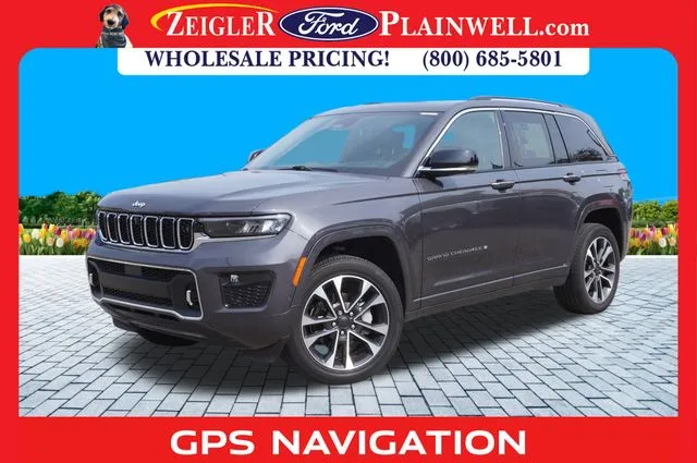 Gray 2022 Jeep Grand Cherokee Overland for sale in Plainwell, MI