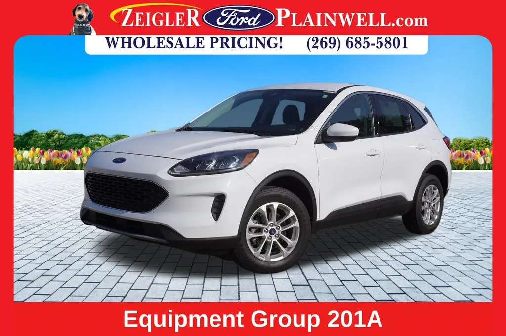 White 2021 Ford Escape Hybrid SE for sale in Plainwell, MI