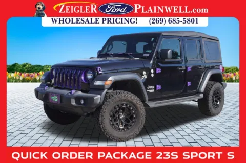 Black 2018 Jeep Wrangler Unlimited Sport S for sale in Plainwell, MI