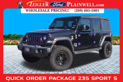 Black 2018 Jeep Wrangler Unlimited Sport S for sale in Plainwell, MI