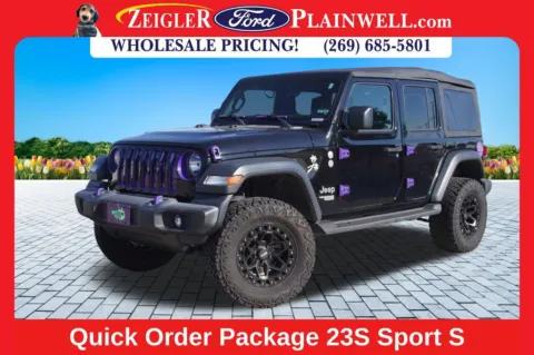 Black 2018 Jeep Wrangler Unlimited Sport S for sale in Plainwell, MI