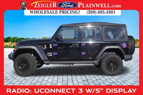 Another view of 2018 Jeep Wrangler Unlimited Sport S for sale in Plainwell, MI at Zeigler Ford of Plainwell