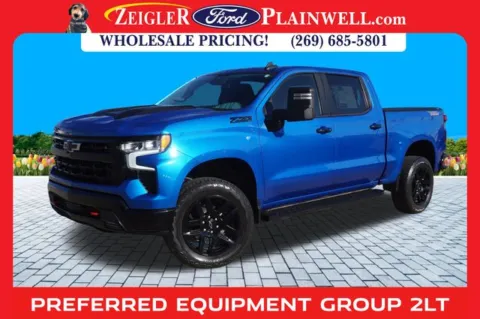Blue 2023 Chevrolet Silverado 1500 LT Trail Boss for sale in Plainwell, MI
