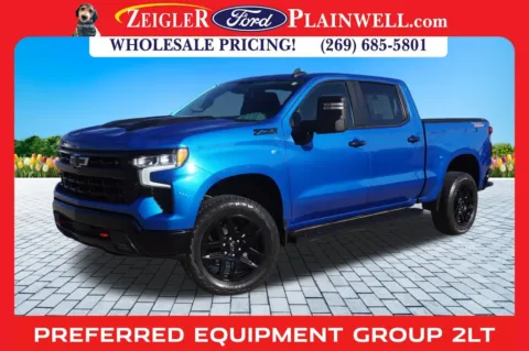 Blue 2023 Chevrolet Silverado 1500 LT Trail Boss for sale in Plainwell, MI