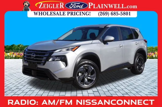 Silver 2024 Nissan Rogue SV for sale in Plainwell, MI