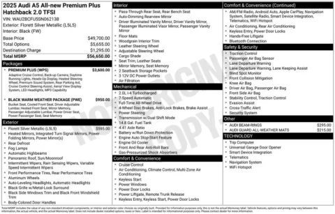 Another view of 2025 Audi All-new A5 Premium Plus for sale in Middleburg Heights, OH at Audi Middleburg Heights