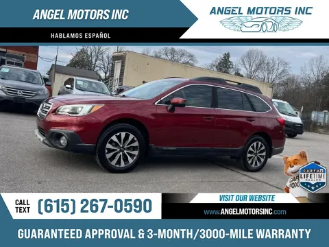 Red 2017 SUBARU OUTBACK 2.5I LIMITED for sale in Smyrna, TN