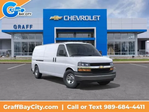 White 2025 Chevrolet Express Cargo WT for sale in Bay City, MI
