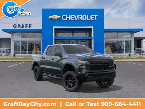 Gray 2026 Chevrolet Silverado 1500 Custom Trail Boss for sale in Bay City, MI