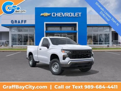 White 2026 Chevrolet Silverado 1500 WT for sale in Bay City, MI