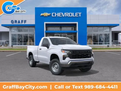 White 2026 Chevrolet Silverado 1500 WT for sale in Bay City, MI