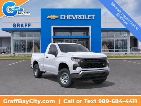 White 2026 Chevrolet Silverado 1500 WT for sale in Bay City, MI