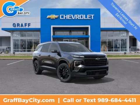 Black 2026 Chevrolet Traverse LT for sale in Bay City, MI