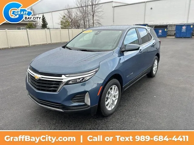 Blue 2024 Chevrolet Equinox LT for sale in Bay City, MI