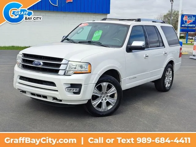 White 2015 Ford Expedition Platinum for sale in Bay City, MI