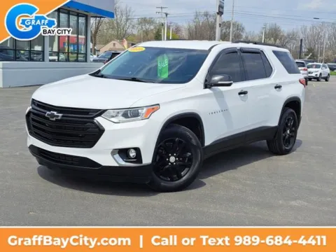 White 2020 Chevrolet Traverse LT Cloth for sale in Bay City, MI