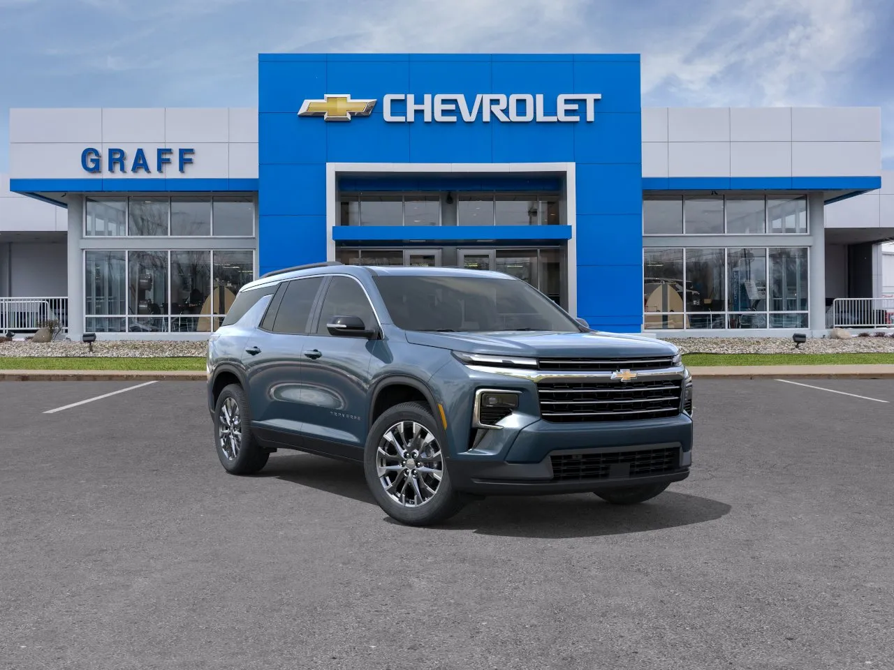 Blue 2026 Chevrolet Traverse LT for sale in Bay City, MI