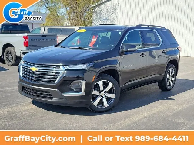 Black 2023 Chevrolet Traverse LT Leather for sale in Bay City, MI