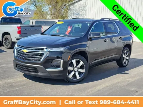 Black 2023 Chevrolet Traverse LT Leather for sale in Bay City, MI