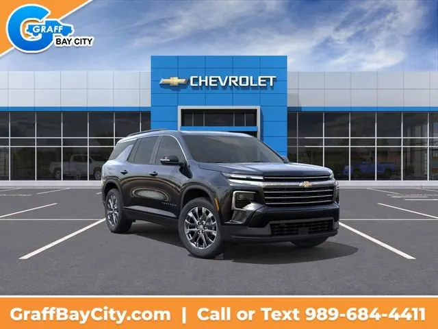 Black 2026 Chevrolet Traverse LT for sale in Bay City, MI