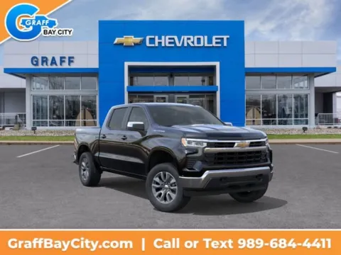 Black 2026 Chevrolet Silverado 1500 LT (2FL) for sale in Bay City, MI