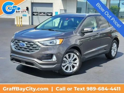 Gray 2019 Ford Edge Titanium for sale in Bay City, MI