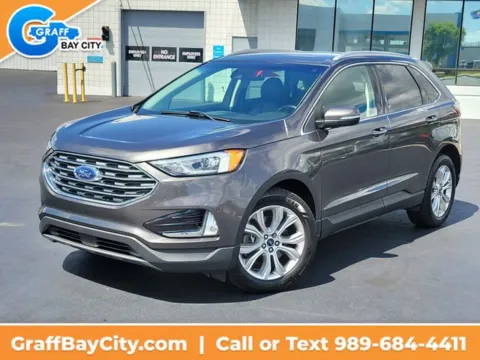 Gray 2019 Ford Edge Titanium for sale in Bay City, MI