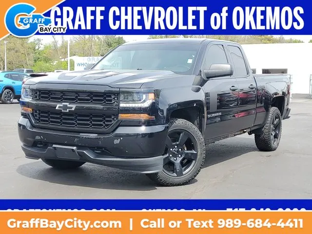 Black 2017 Chevrolet Silverado 1500 Custom for sale in Bay City, MI